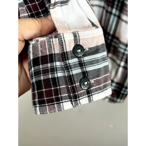 Ariat Plaid Top XL Black Western Cowgirl Rodeo Country Concert Rustic Honky Tonk - Picture 3 of 11